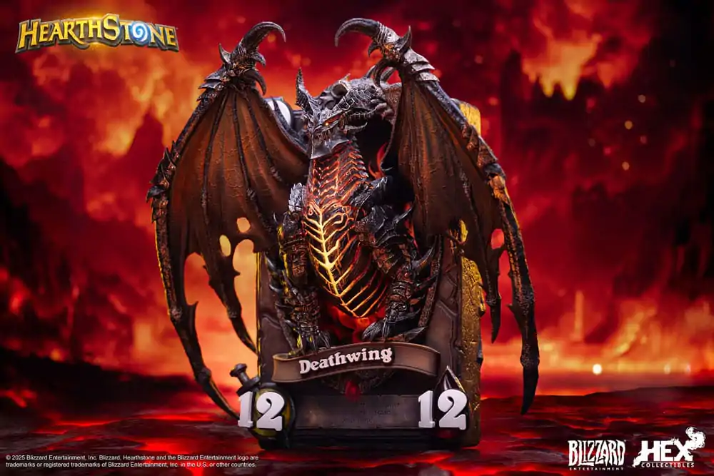 Hearthstone 3D Umetniški okvir Kip Deathwing 34 cm fotografija izdelka