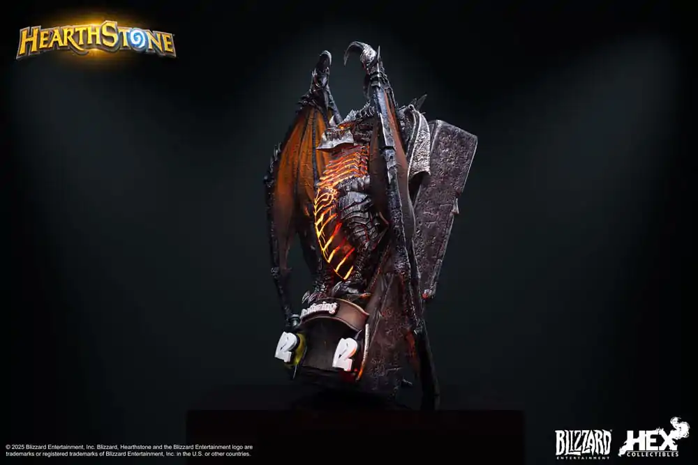 Hearthstone 3D Umetniški okvir Kip Deathwing 34 cm fotografija izdelka