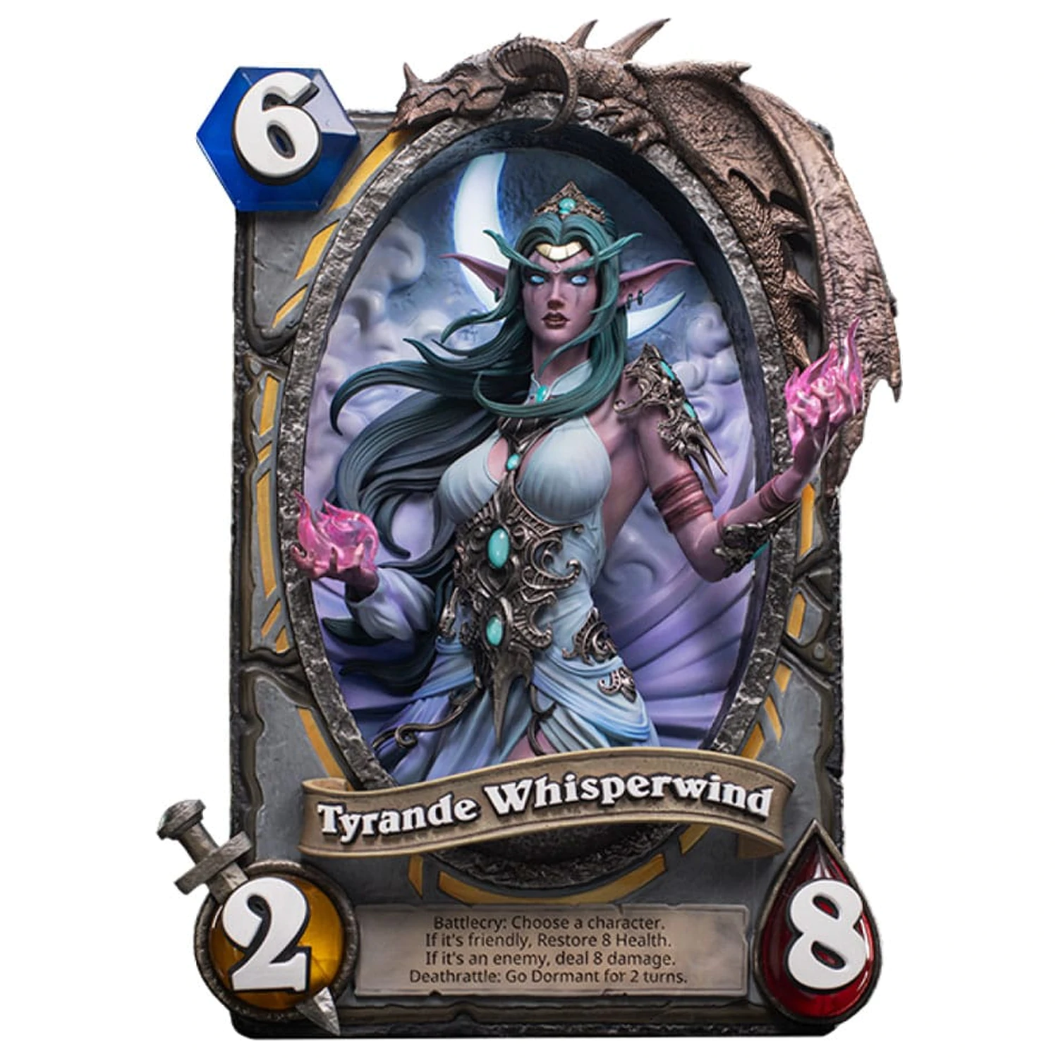 Hearthstone 3D Art Okvir Kip Tyrande Whisperwind 31 cm fotografija izdelka