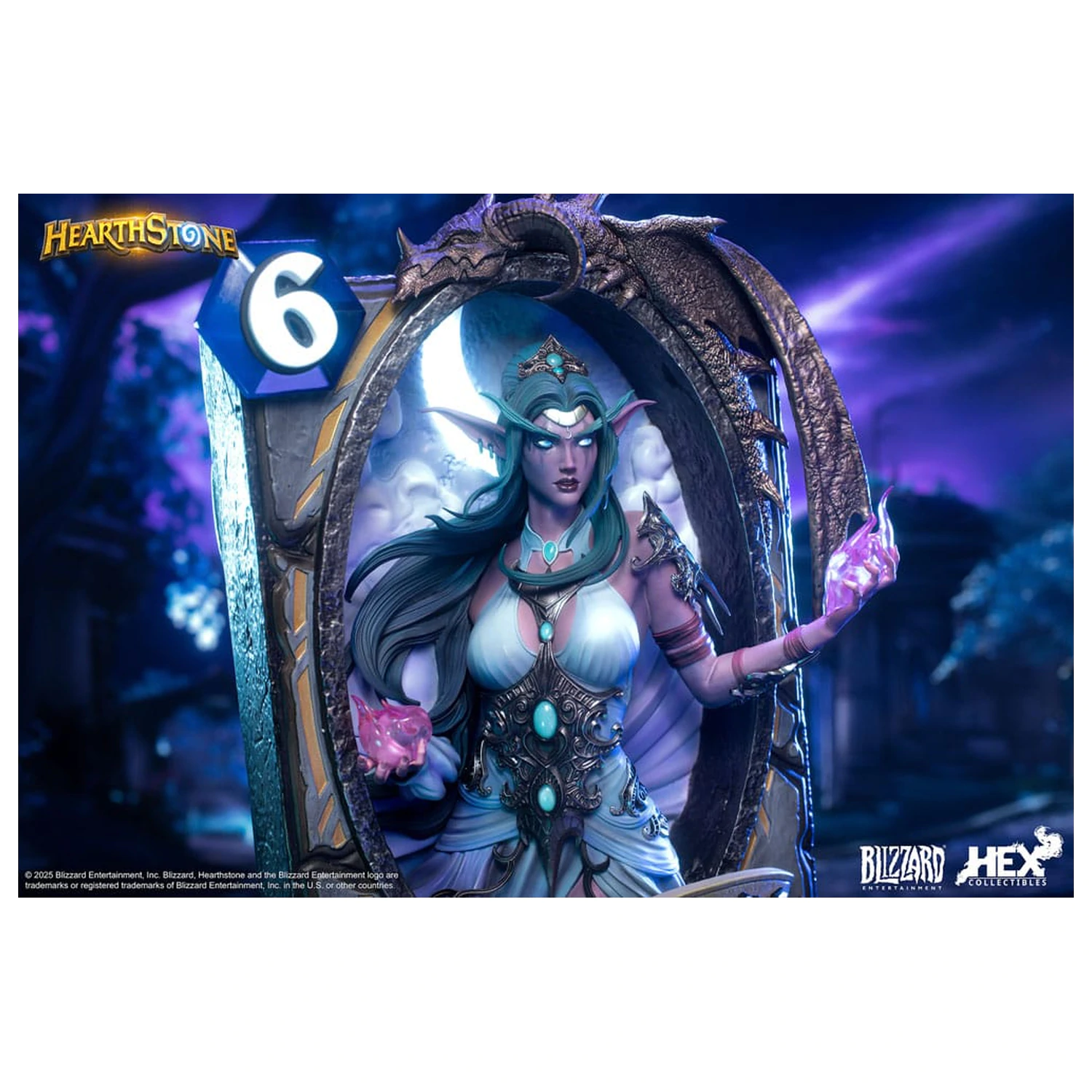 Hearthstone 3D Art Okvir Kip Tyrande Whisperwind 31 cm fotografija izdelka