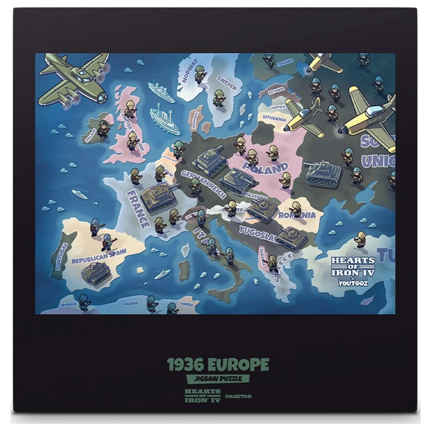Hearts of Iron Sestavljanka 1936 Europe fotografija izdelka