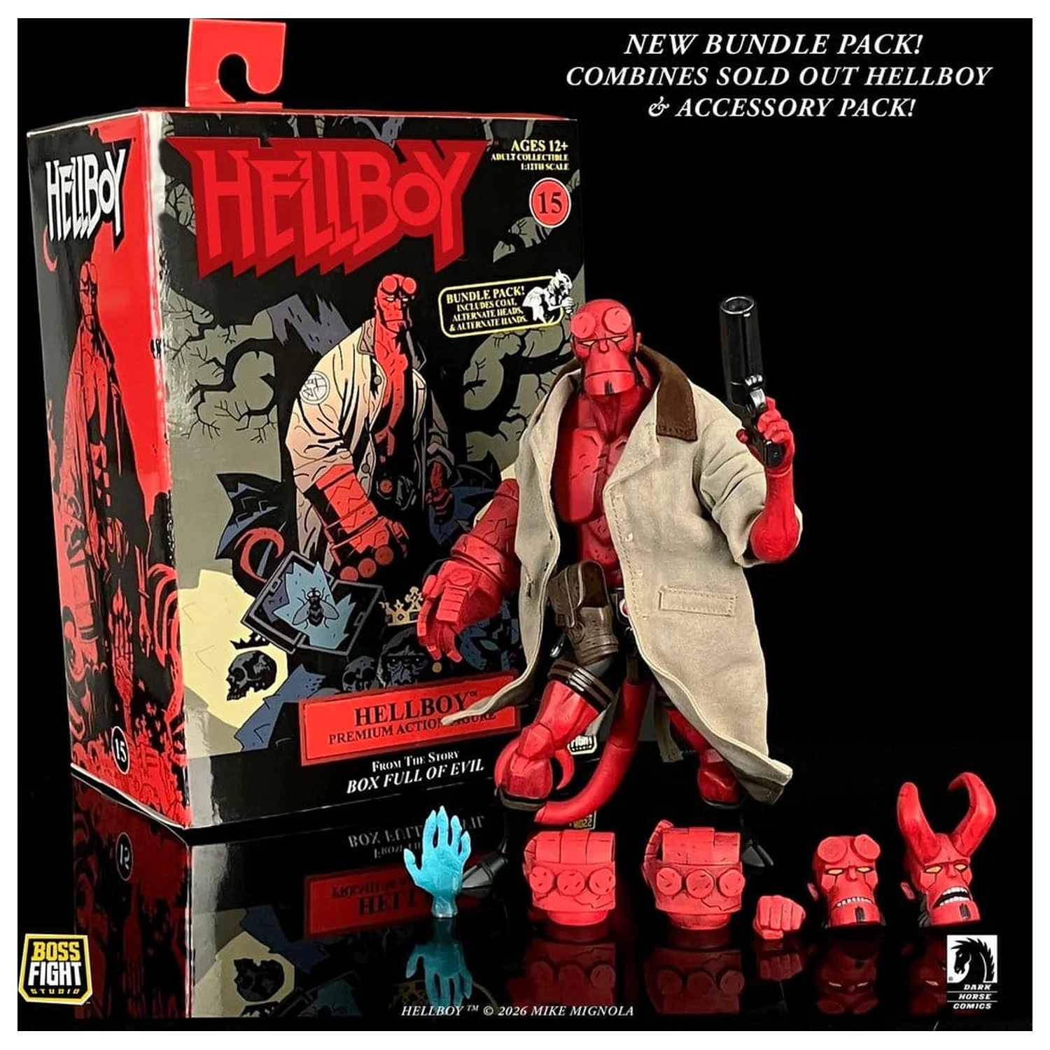 Hellboy akcijska figura v merilu 1/12 paket v snopu fotografija izdelka