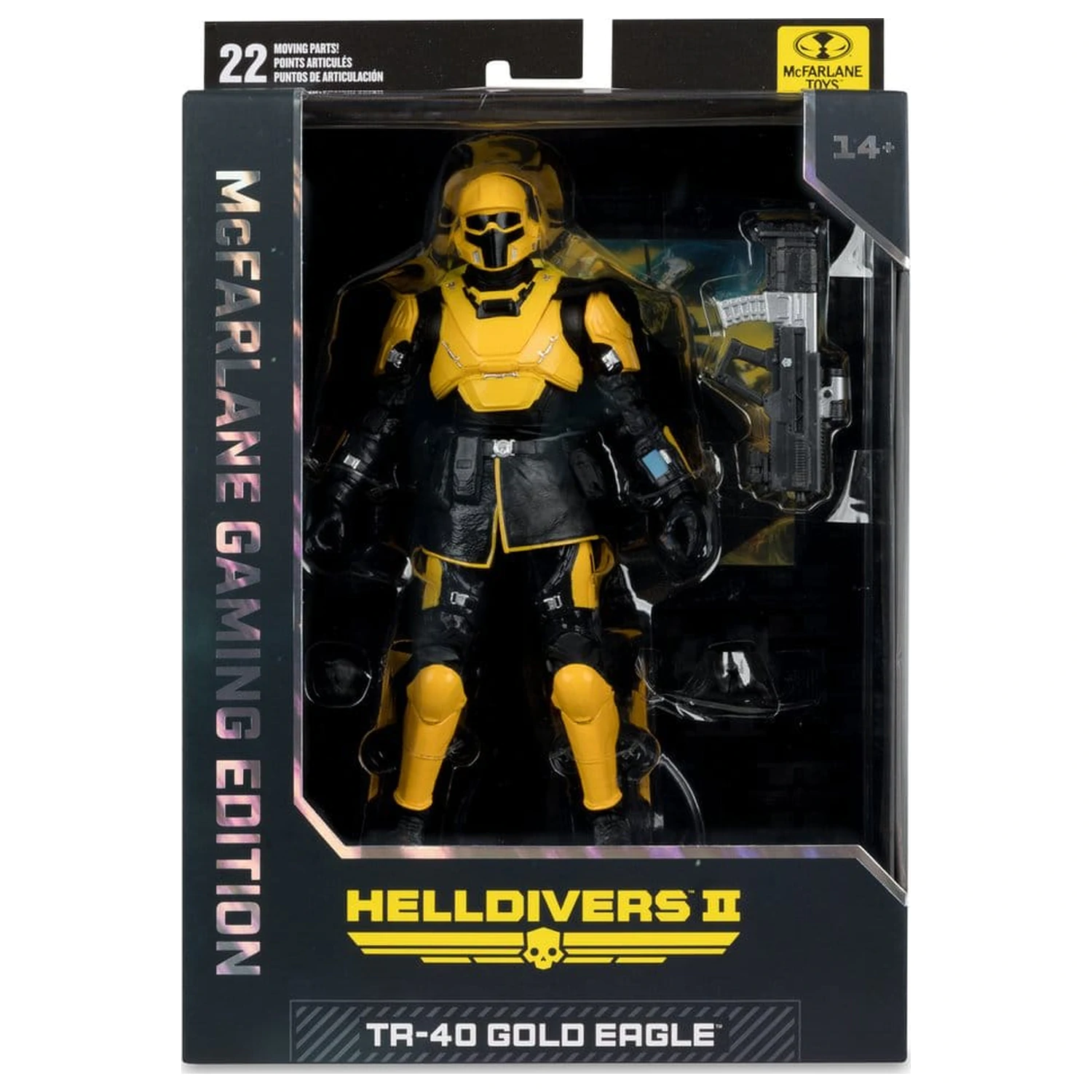 Helldivers II McFarlane Gaming Edition Akcijska figura T4-40 Gold Eagle 18 cm fotografija izdelka
