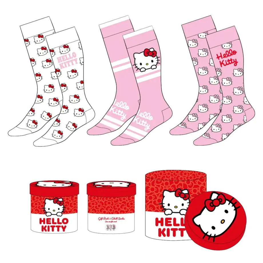 Hello Kitty paket 3 para odraslih nogavic fotografija izdelka
