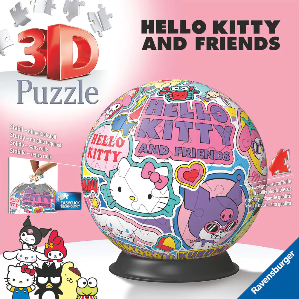 Hello Kitty 3D sestavljanka 72 kosov fotografija izdelka