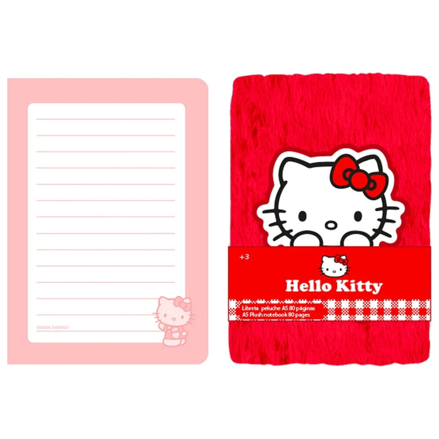 Hello Kitty A5 plišasti zvezek fotografija izdelka