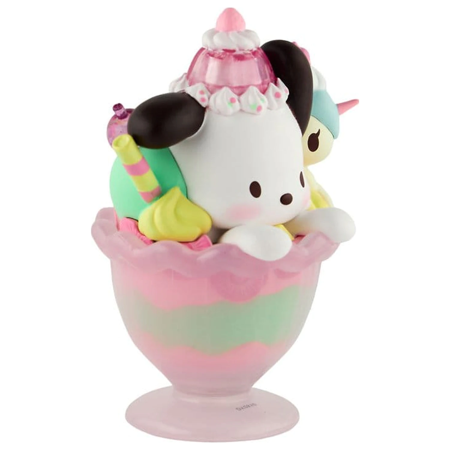 Hello Kitty & Friends Okenska škatla figura Fast Food Pochacco Pink Unicorn Sundae 9 cm fotografija izdelka