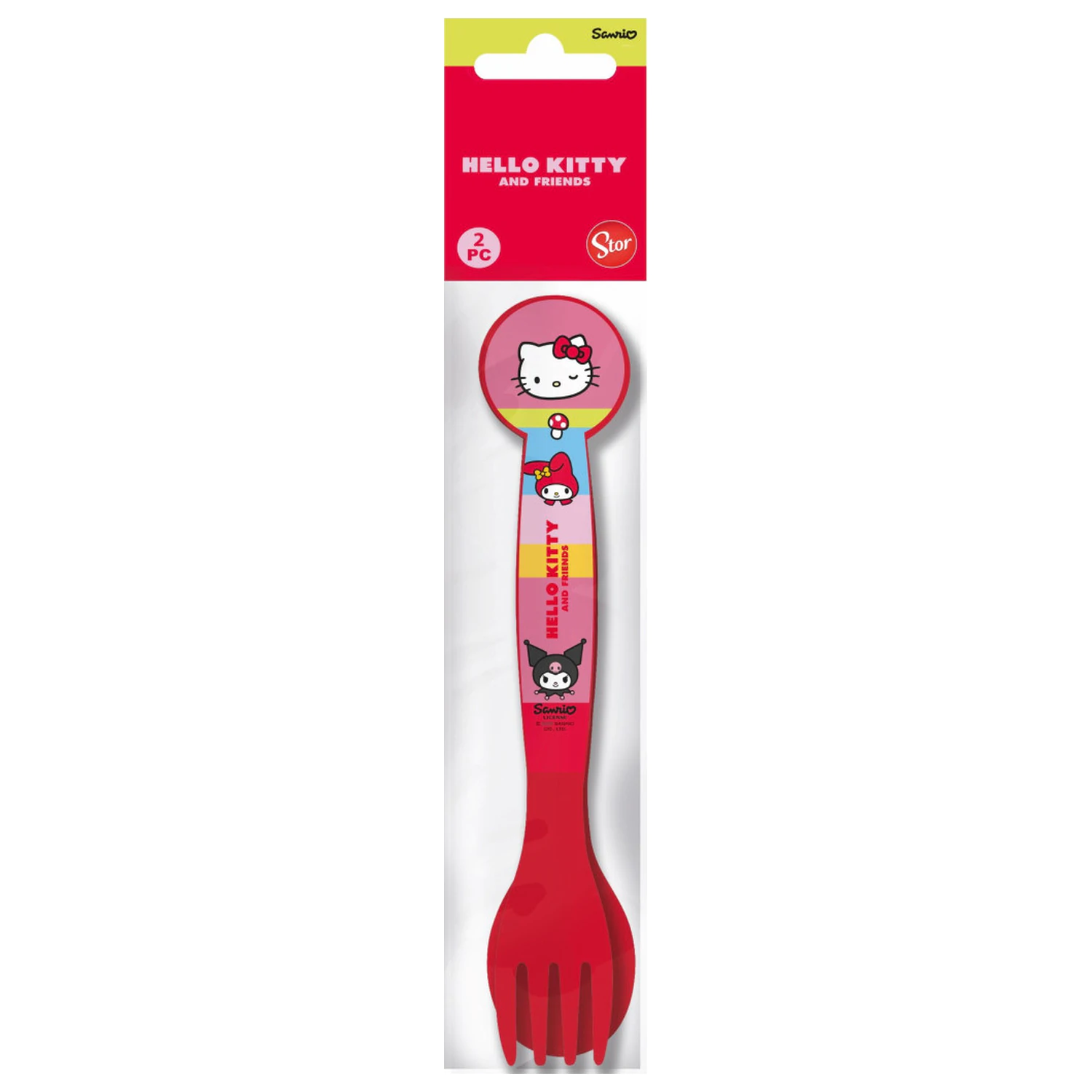 Hello Kitty and Friends Plastični set jedilnega pribora - 2 kosa fotografija izdelka