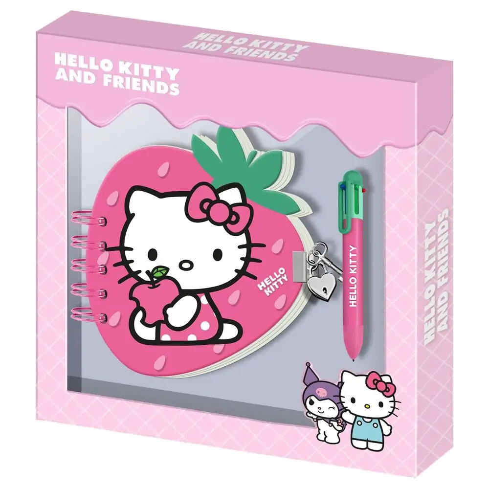 Hello Kitty and Friends jagodni dnevnik in pisalo fotografija izdelka