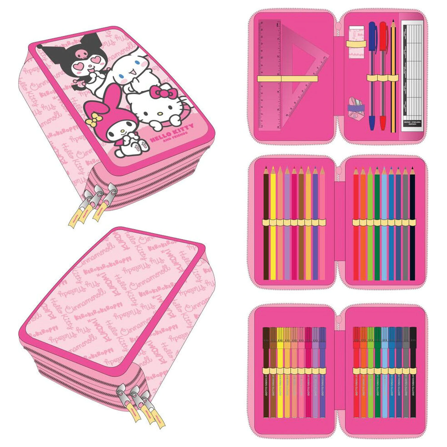 Hello Kitty and Friends trojni svinčnik etui fotografija izdelka