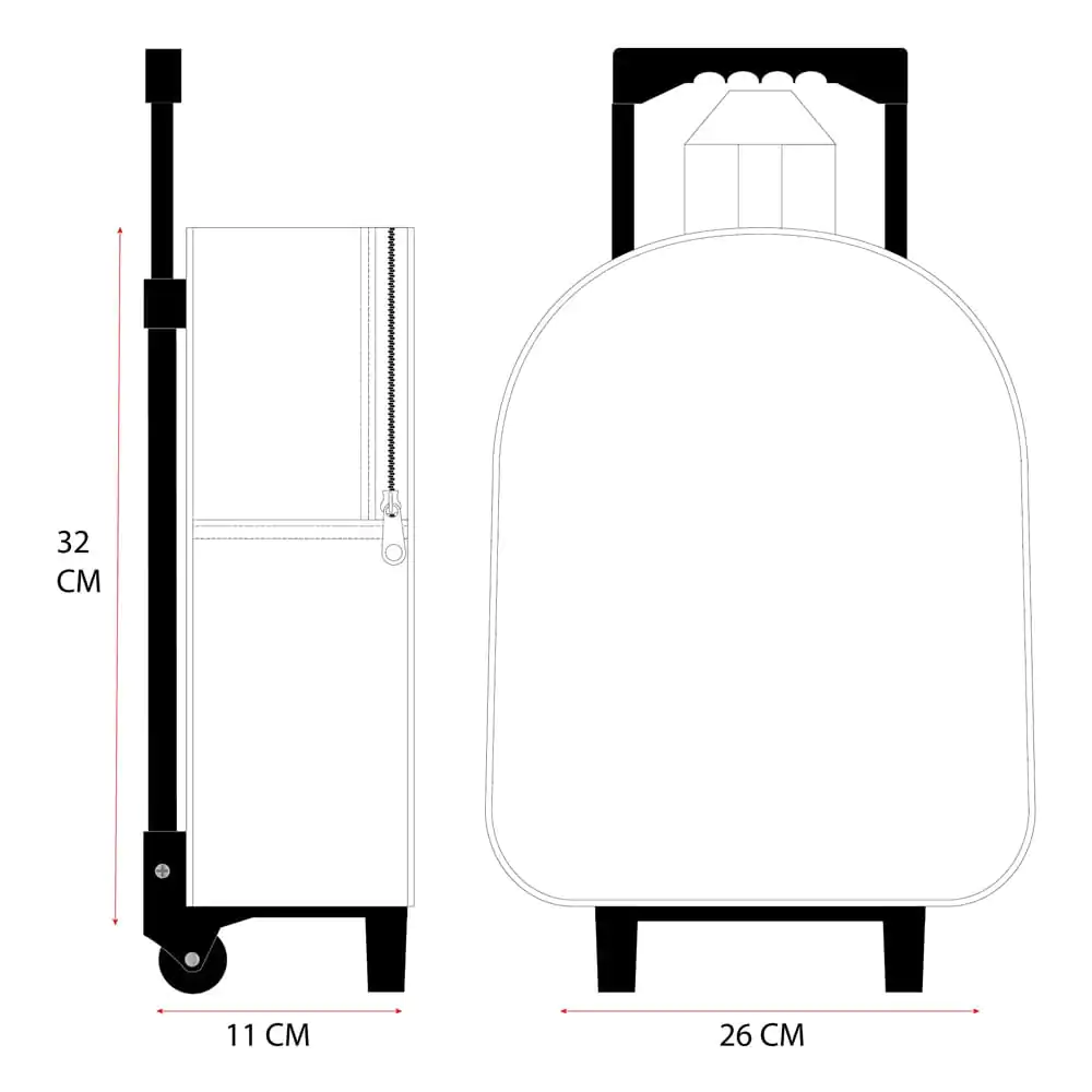 Hello Kitty Trolley 3D nahrbtnik Druga dimenzija 32 cm fotografija izdelka