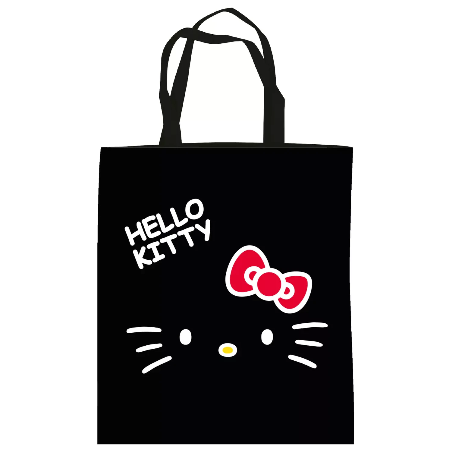 Hello Kitty črna torba iz platna, nakupovalna torba 44 cm fotografija izdelka