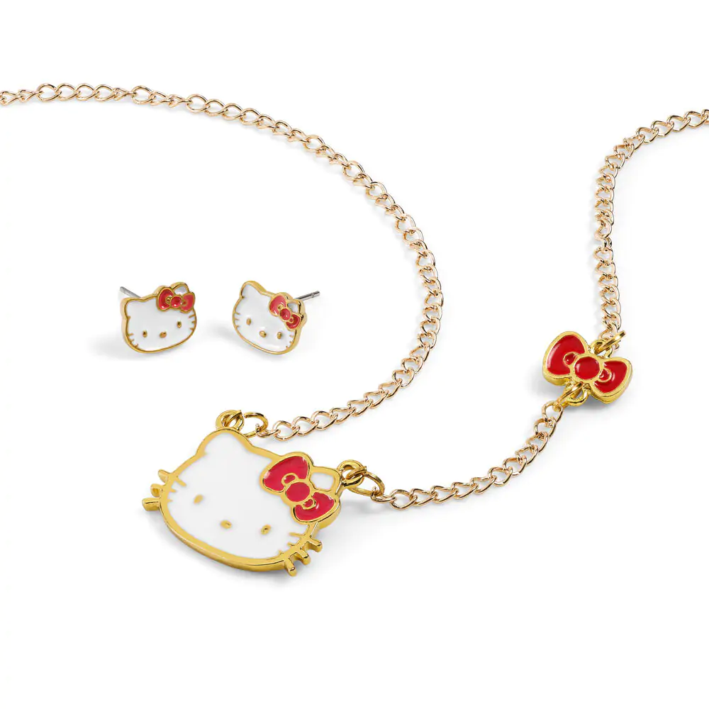 Komplet ogrlica in uhani Hello Kitty fotografija izdelka