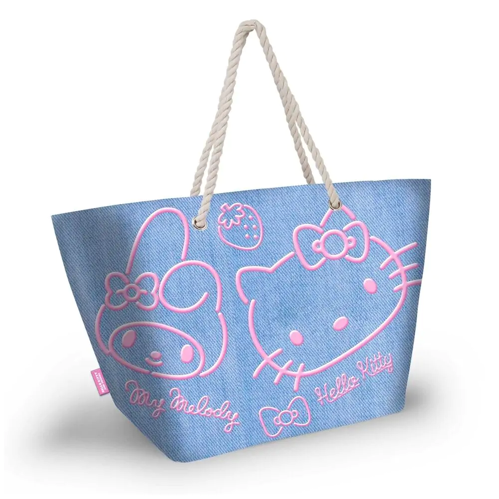 Hello Kitty denim torba za na plažo fotografija izdelka