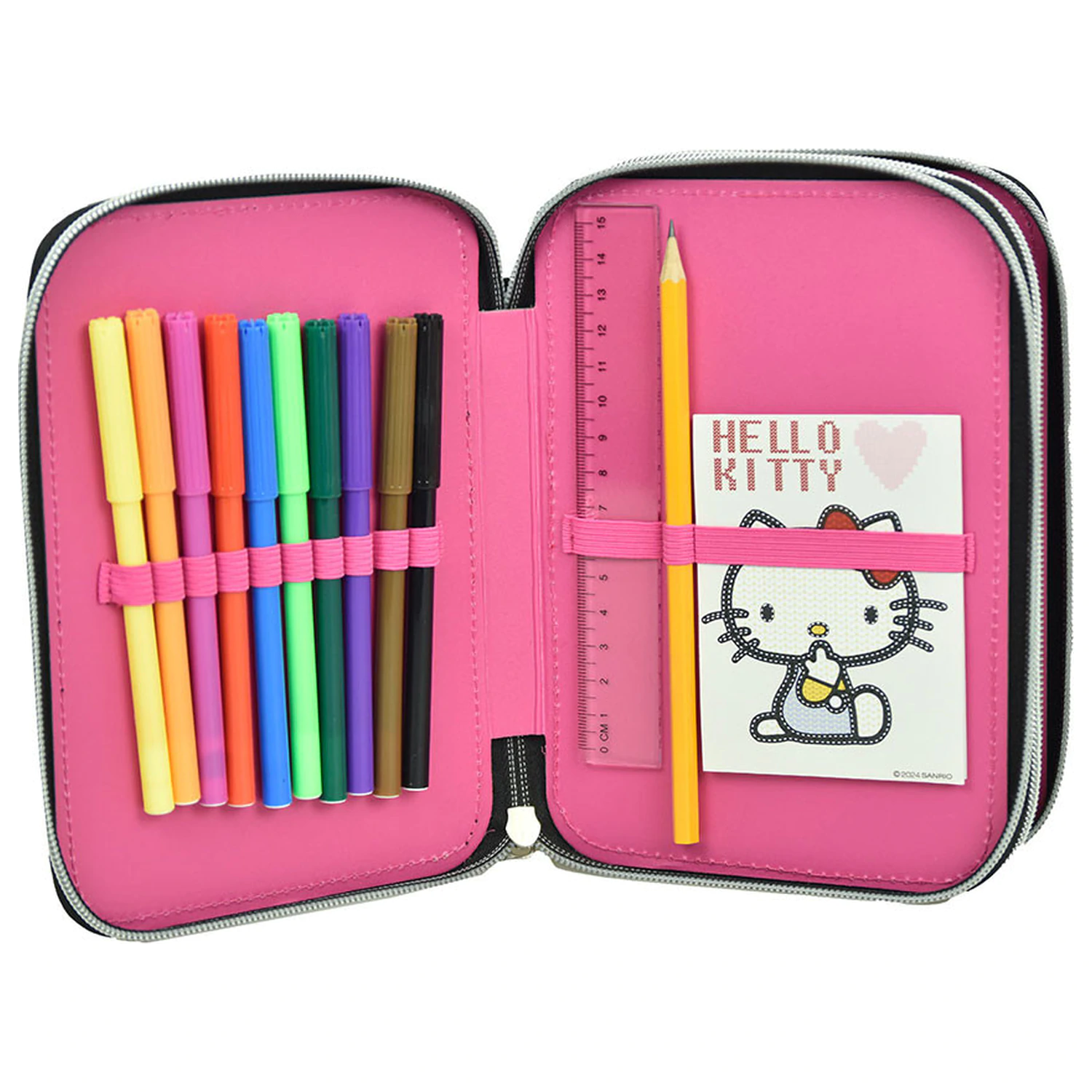 Hello Kitty Heart Pencil Case Filled 2-Tier fotografija izdelka