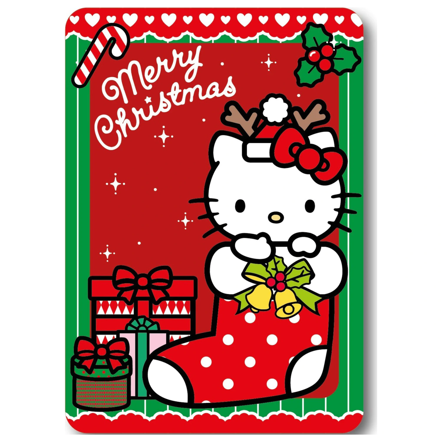 Hello Kitty Holiday Cheer božična flis odeja fotografija izdelka