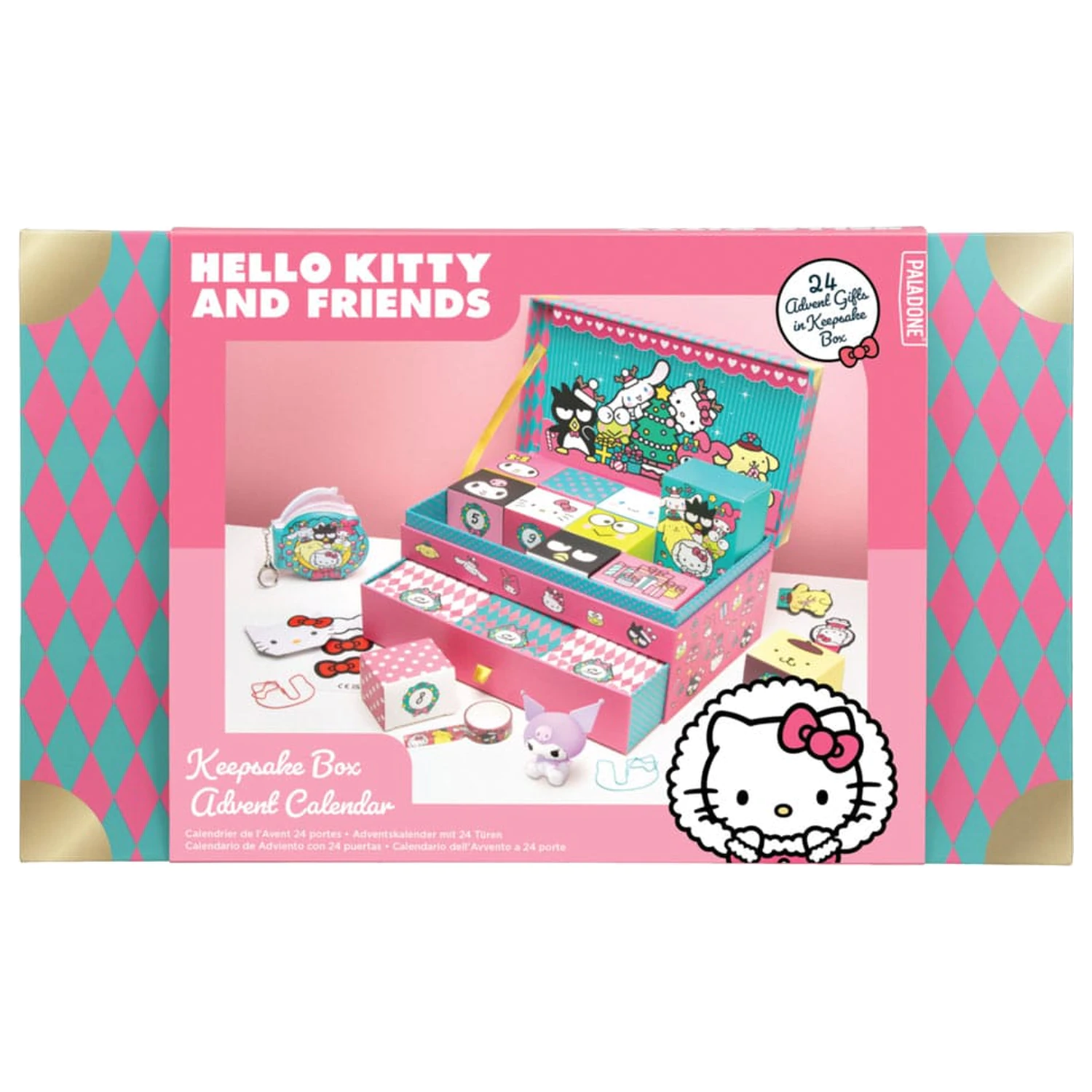 Hello Kitty adventni koledar spominska škatla fotografija izdelka