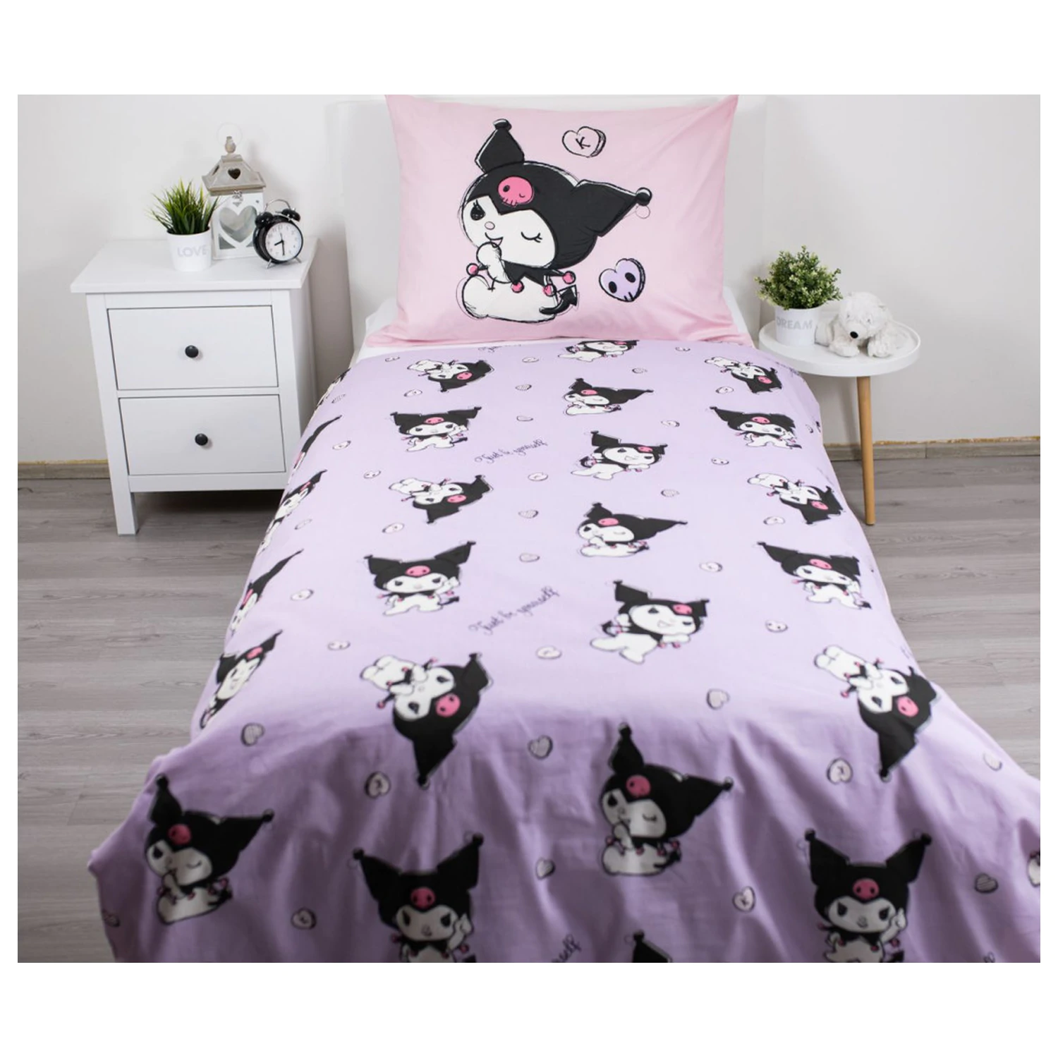 Hello Kitty Kuromi Bodi Svoj Povodec za prešito odejo fotografija izdelka