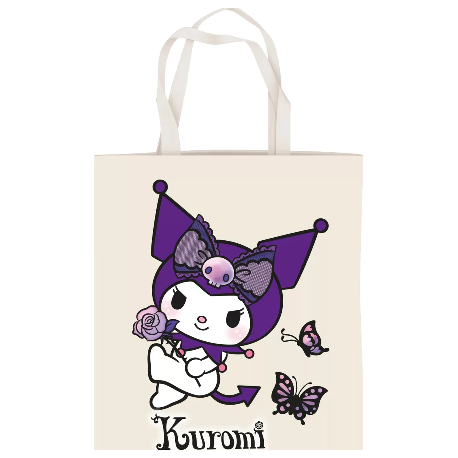 Hello Kitty Kuromi Butterfly platnena torba, nakupovalna torba 44 cm fotografija izdelka