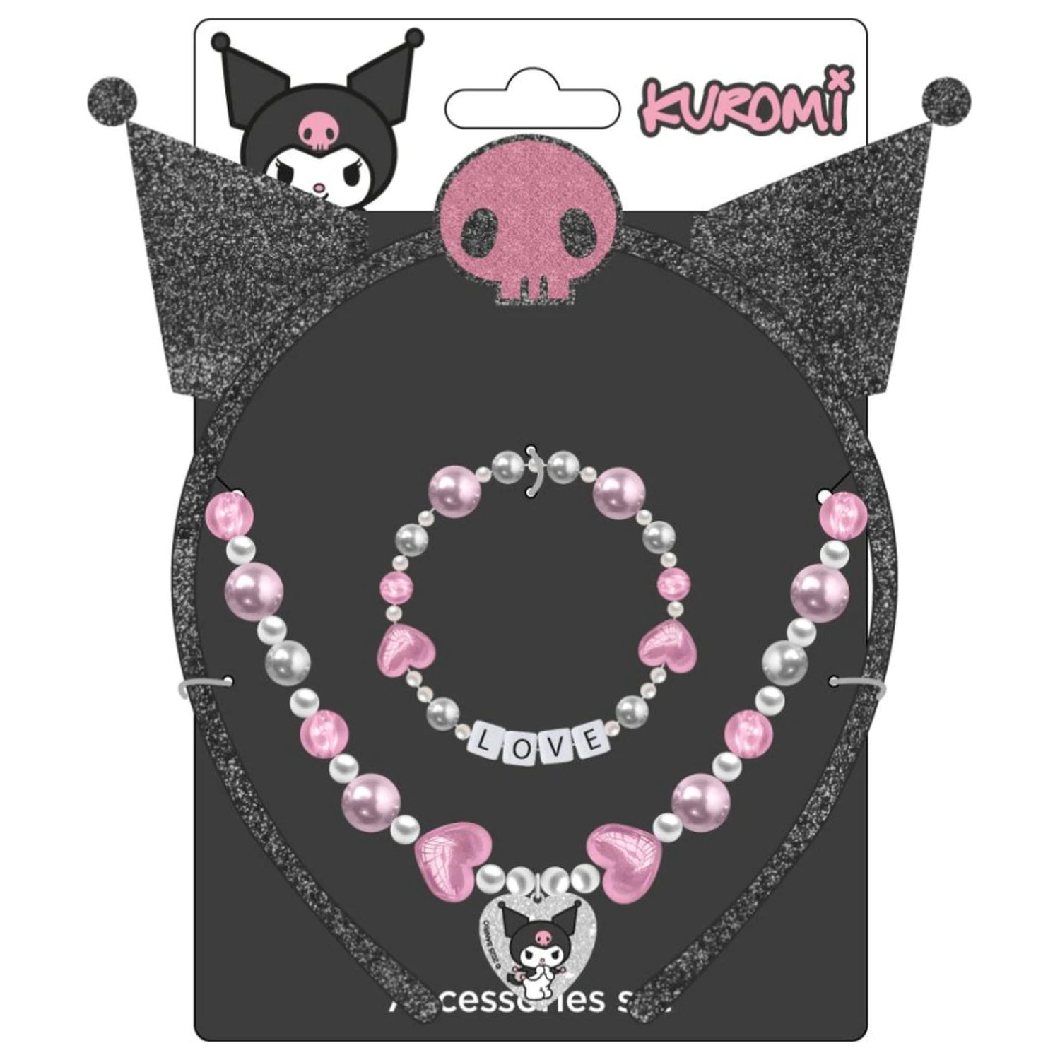 Hello Kitty Kuromi komplet nakita in naglavnega traku fotografija izdelka