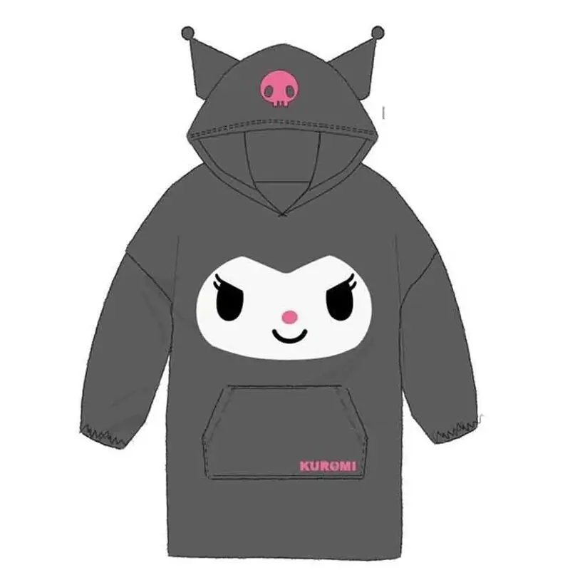 Hello Kitty Kuromi oversize jopica-plašč za otroke koralne barve fotografija izdelka