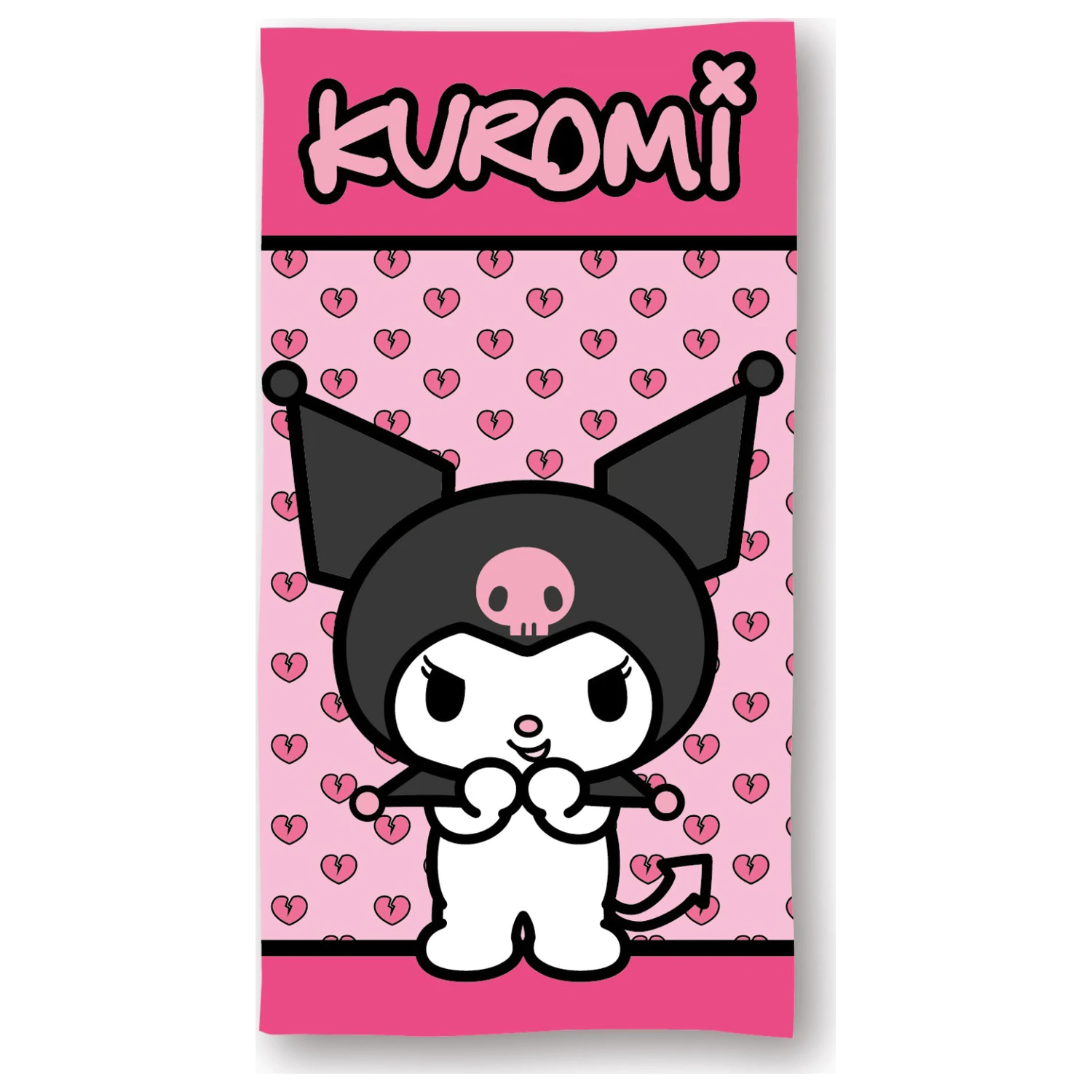Hello Kitty Kuromi Pink Kopalna brisača, Brisača za plažo fotografija izdelka