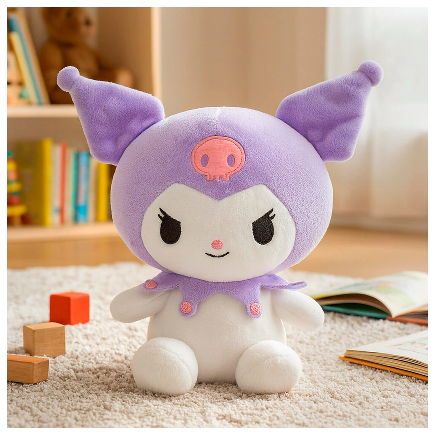 Hello Kitty Kuromi plišasta igrača 19,5 cm fotografija izdelka