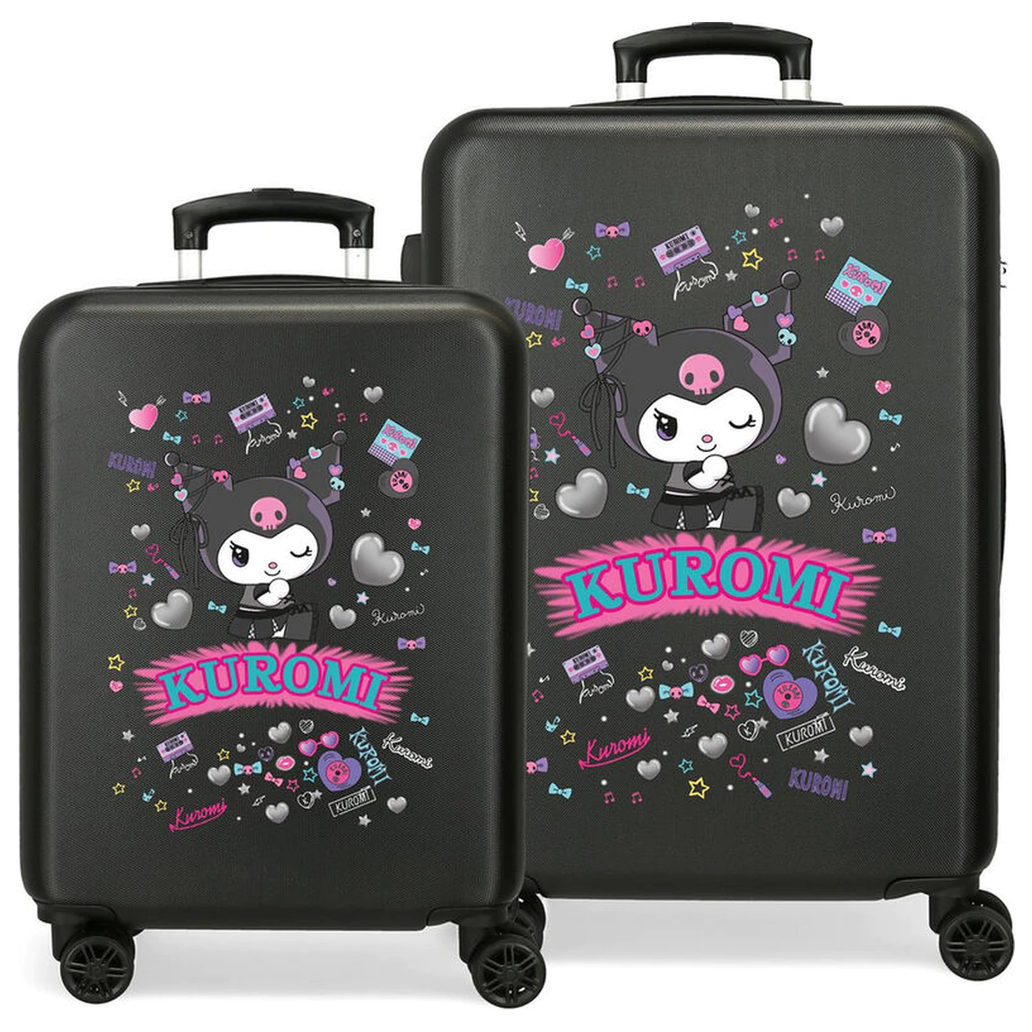 Hello Kitty Kuromi Retropop ABS 2-delni komplet kovčkov na kolesih 55/65cm fotografija izdelka