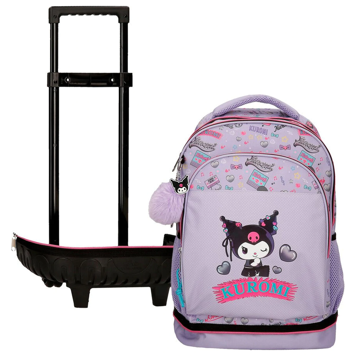 Hello Kitty Kuromi Retropop izvlečni kompaktni voziček 43cm fotografija izdelka