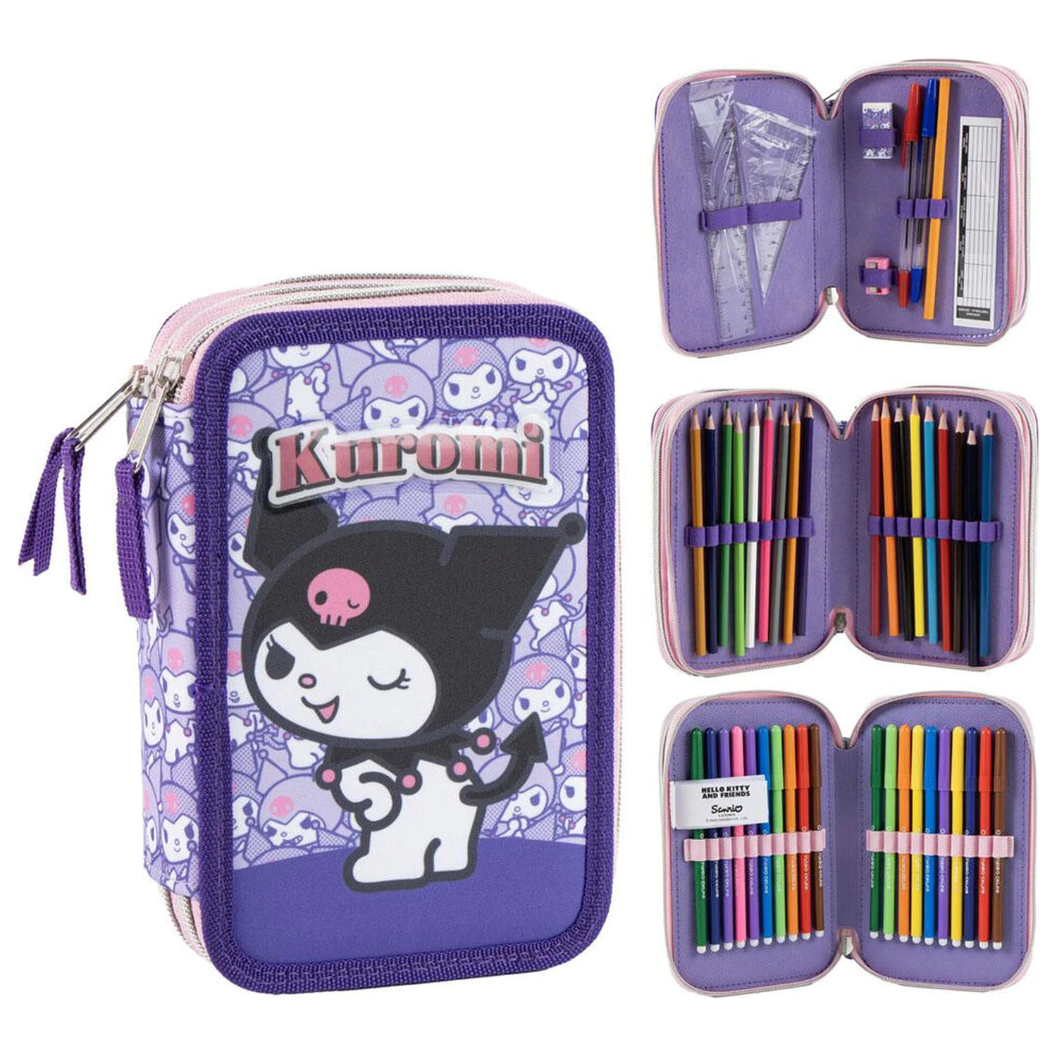 Hello Kitty Kuromi trojni etui za svinčnike fotografija izdelka