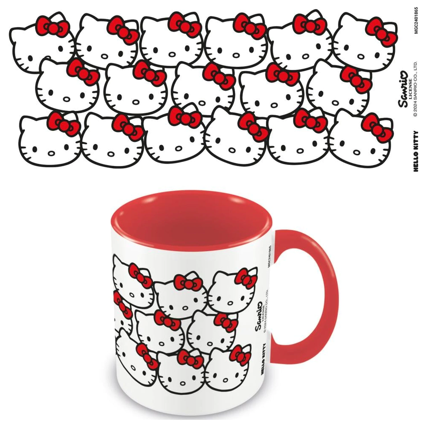 Hello Kitty Many Kittys barvna notranja skodelica fotografija izdelka