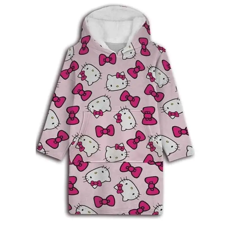 Hello Kitty oversize jopica plašč odrasli koralni fotografija izdelka