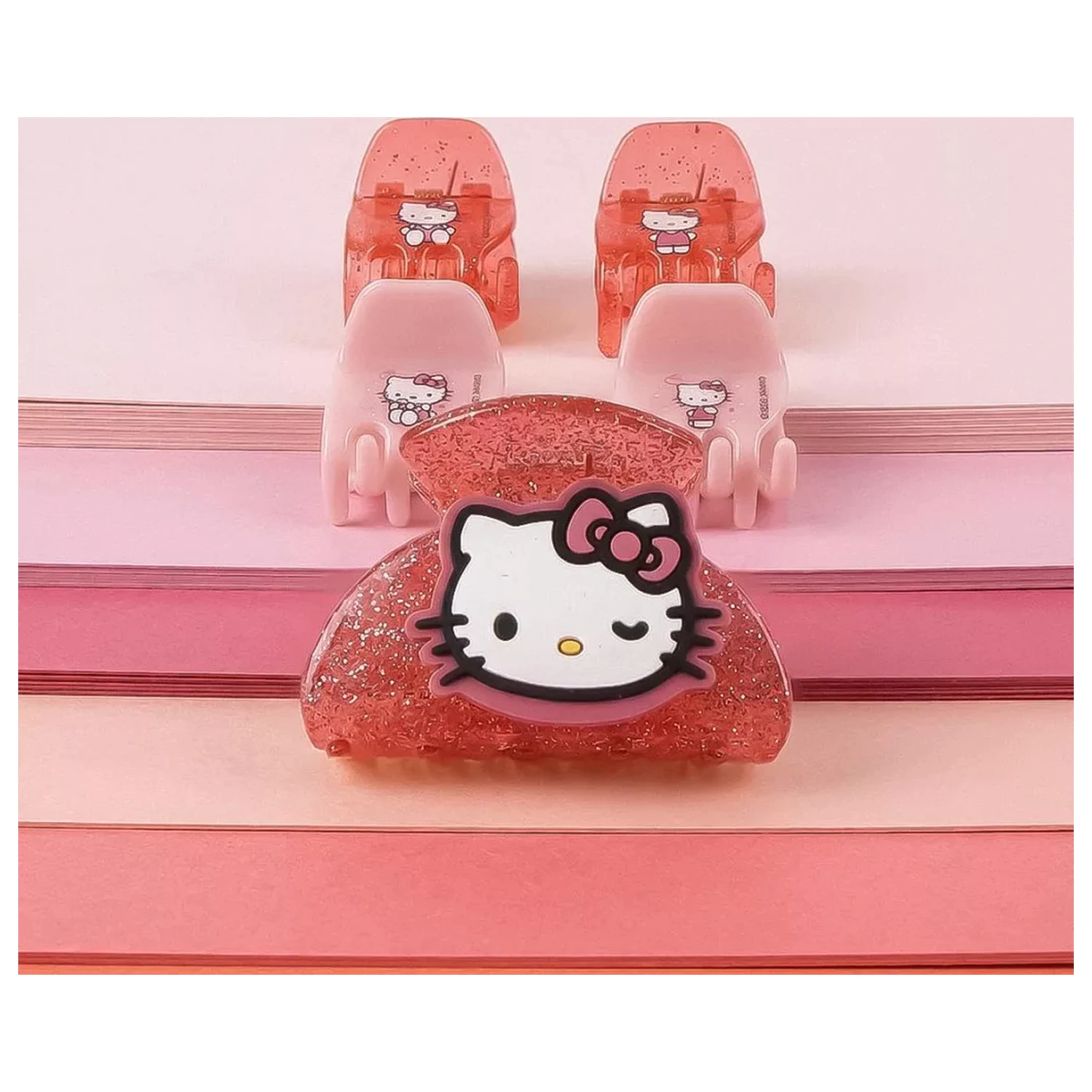 Hello Kitty Pink set sponk za lase, 5-delni fotografija izdelka