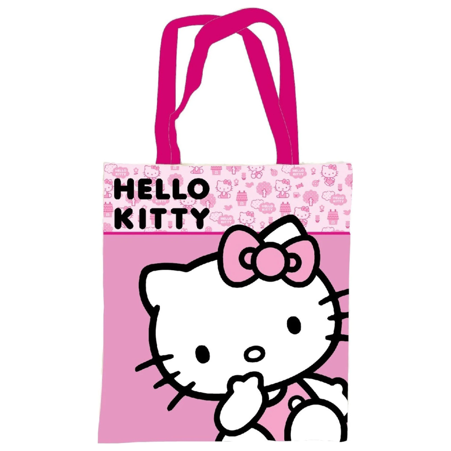 Hello Kitty Pink Platnena Nakupovalna Torba, Tote Torba 44 cm fotografija izdelka