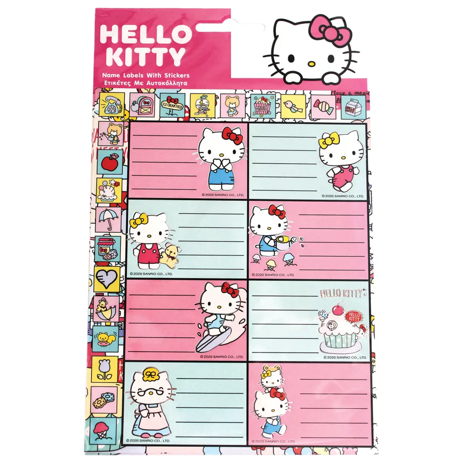 Hello Kitty Nalepke za igralni zvezek z nalepkami 16 kosov fotografija izdelka
