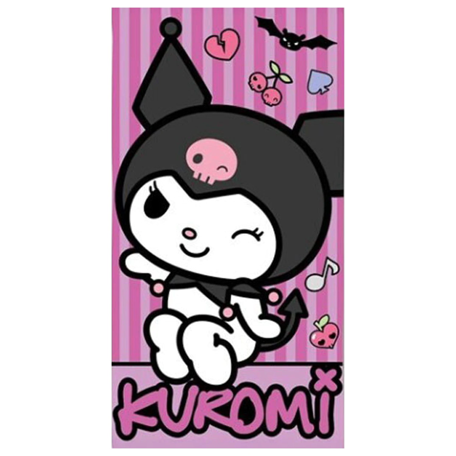 Hello Kitty Punk Kuromi Brisača 70x140cm fotografija izdelka