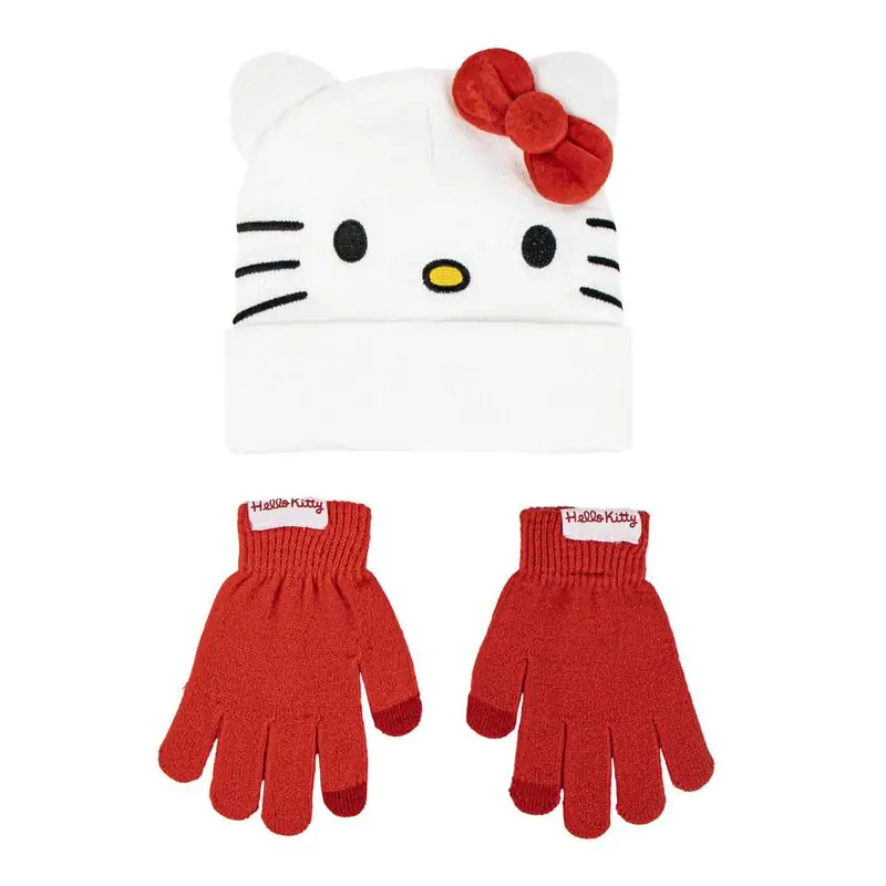 Hello Kitty komplet kape in rokavic fotografija izdelka