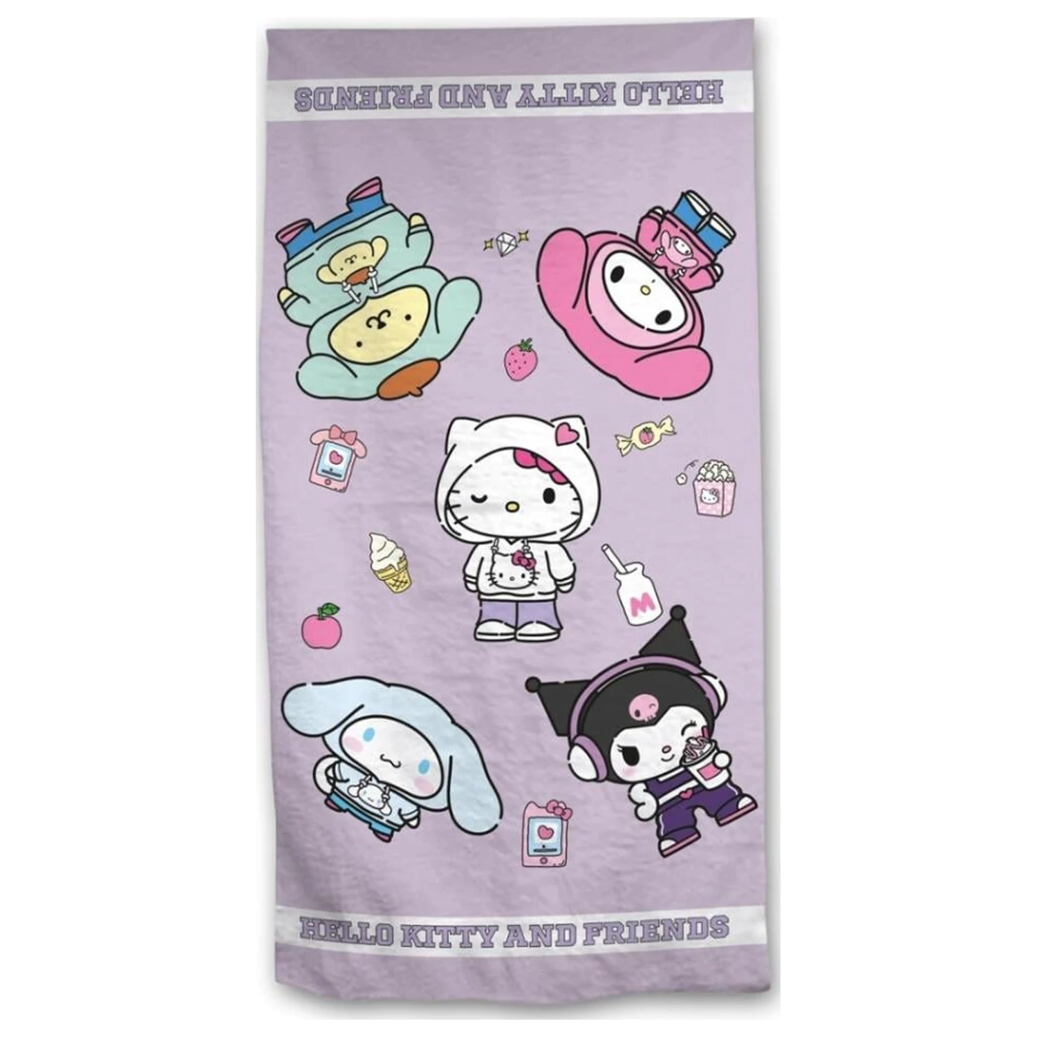 Hello Kitty brisača za plažo 100% bombaž 90x170cm fotografija izdelka