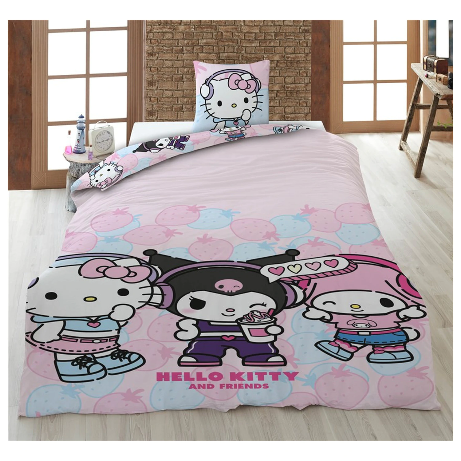 Hello Kitty Jagodna prevleka za odejo fotografija izdelka