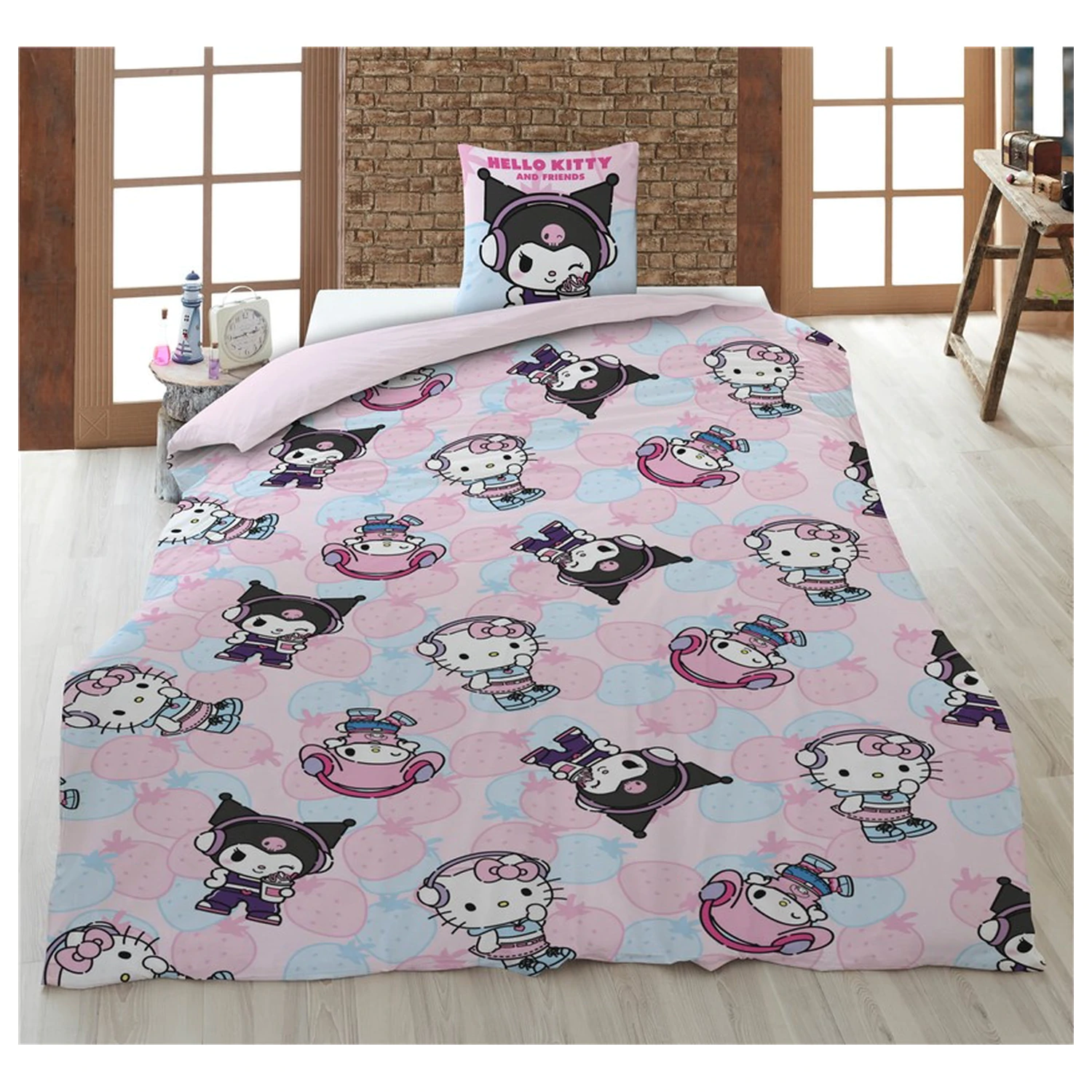 Hello Kitty Jagodna prevleka za odejo fotografija izdelka