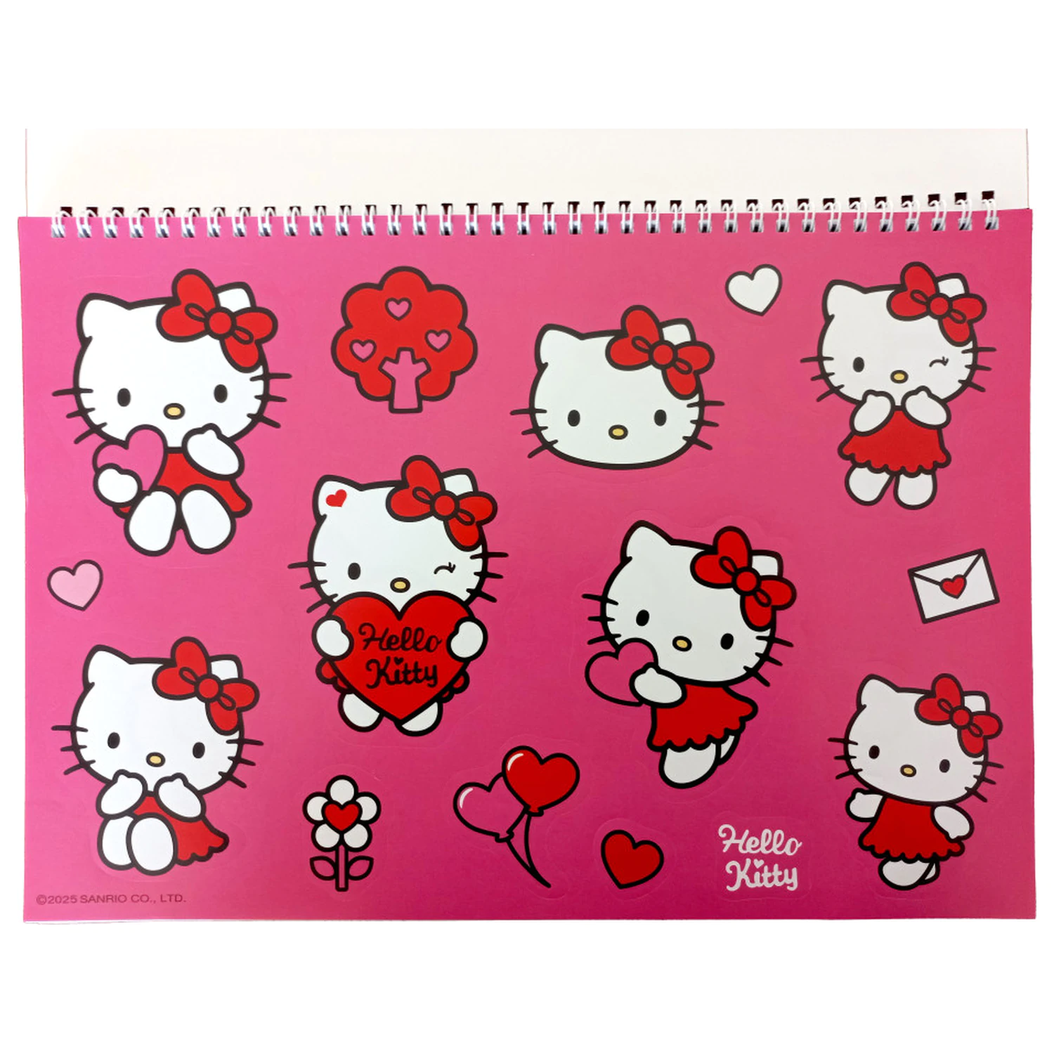Hello Kitty Sweetheart A4 Spiralni skicirni blok s 40 listi in nalepkami fotografija izdelka