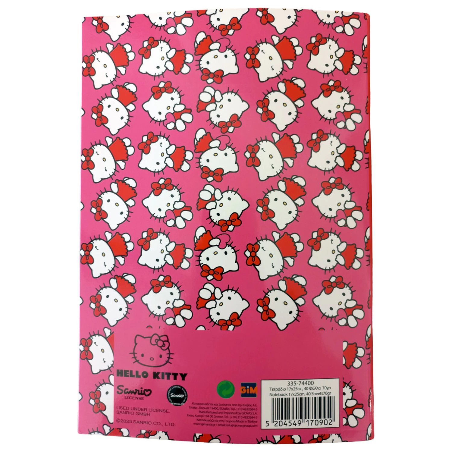Hello Kitty Sweetheart B/5 črtasti zvezek, 40 strani fotografija izdelka