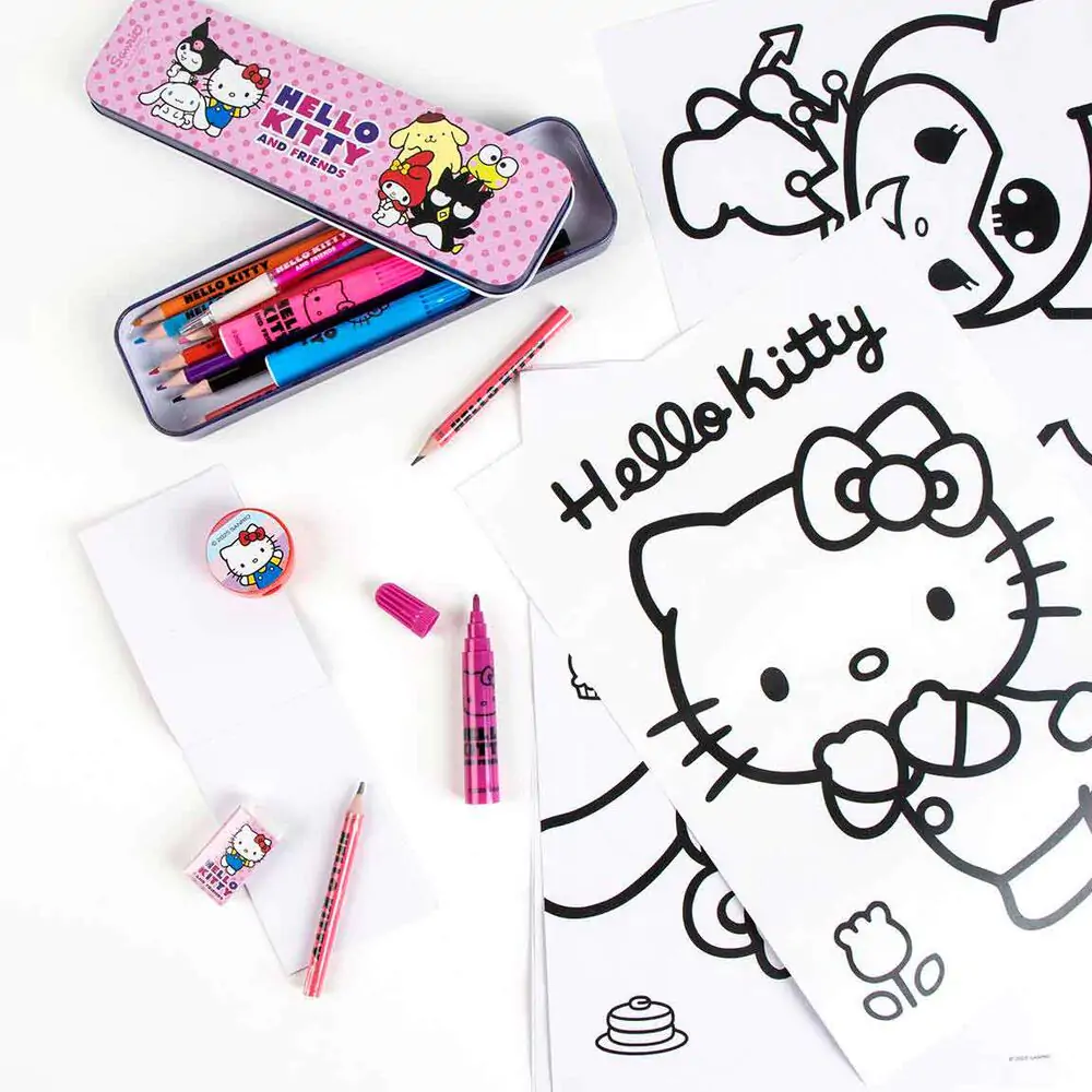 Hello Kitty pobarvanka pisalniški set fotografija izdelka