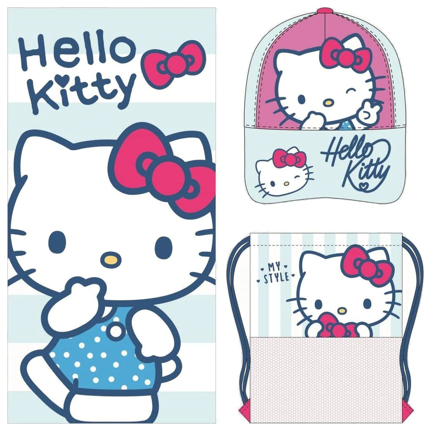 Hello Kitty set z brisačo, torbo in kapa fotografija izdelka