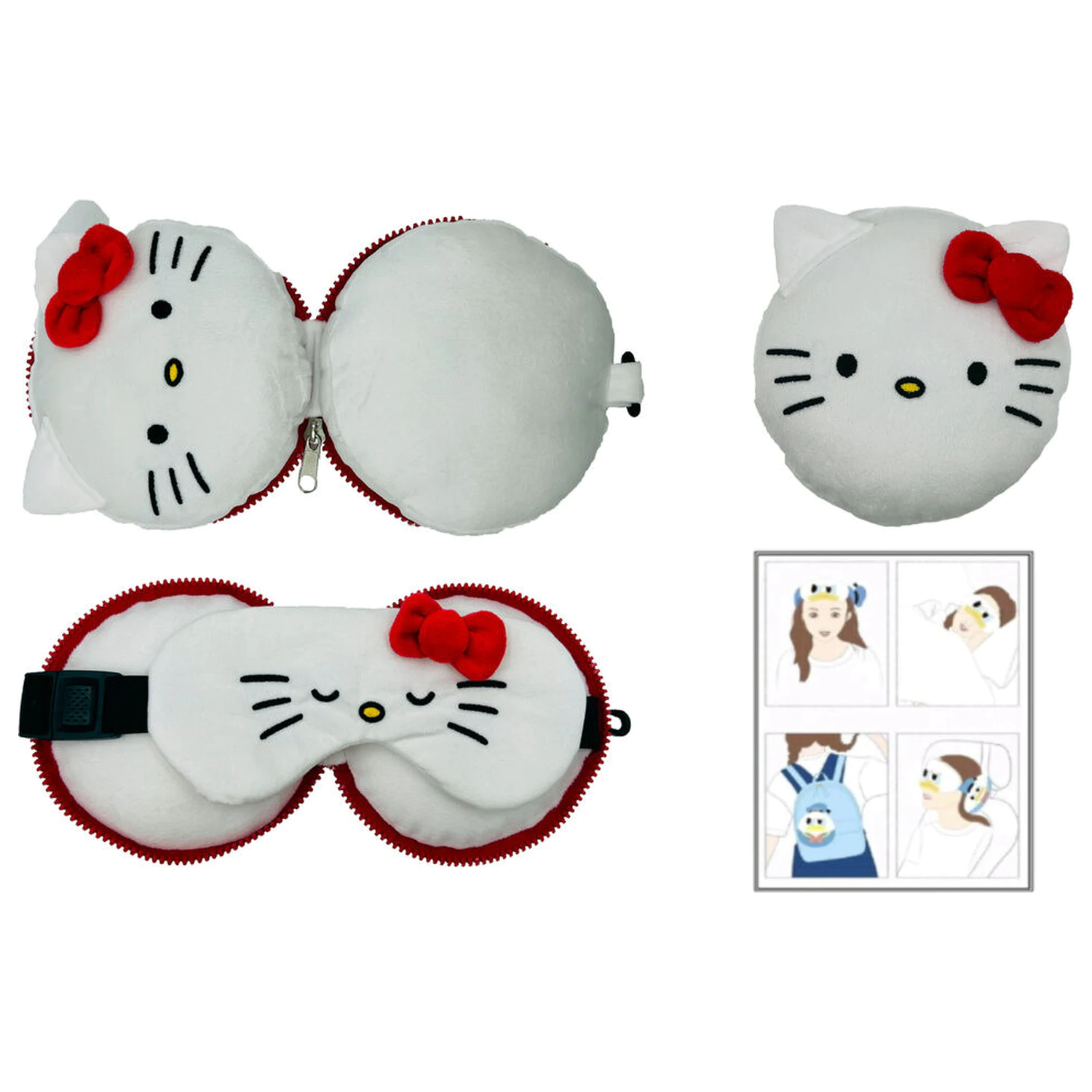 Hello Kitty potovalna blazina + maska fotografija izdelka