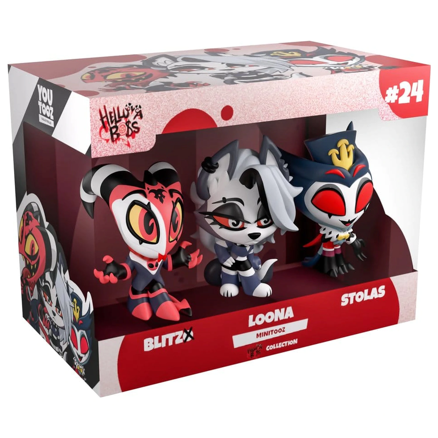 Helluva Boss Mini Tooz Mini figure 3-paket Blitzo, Loona & Stolas fotografija izdelka