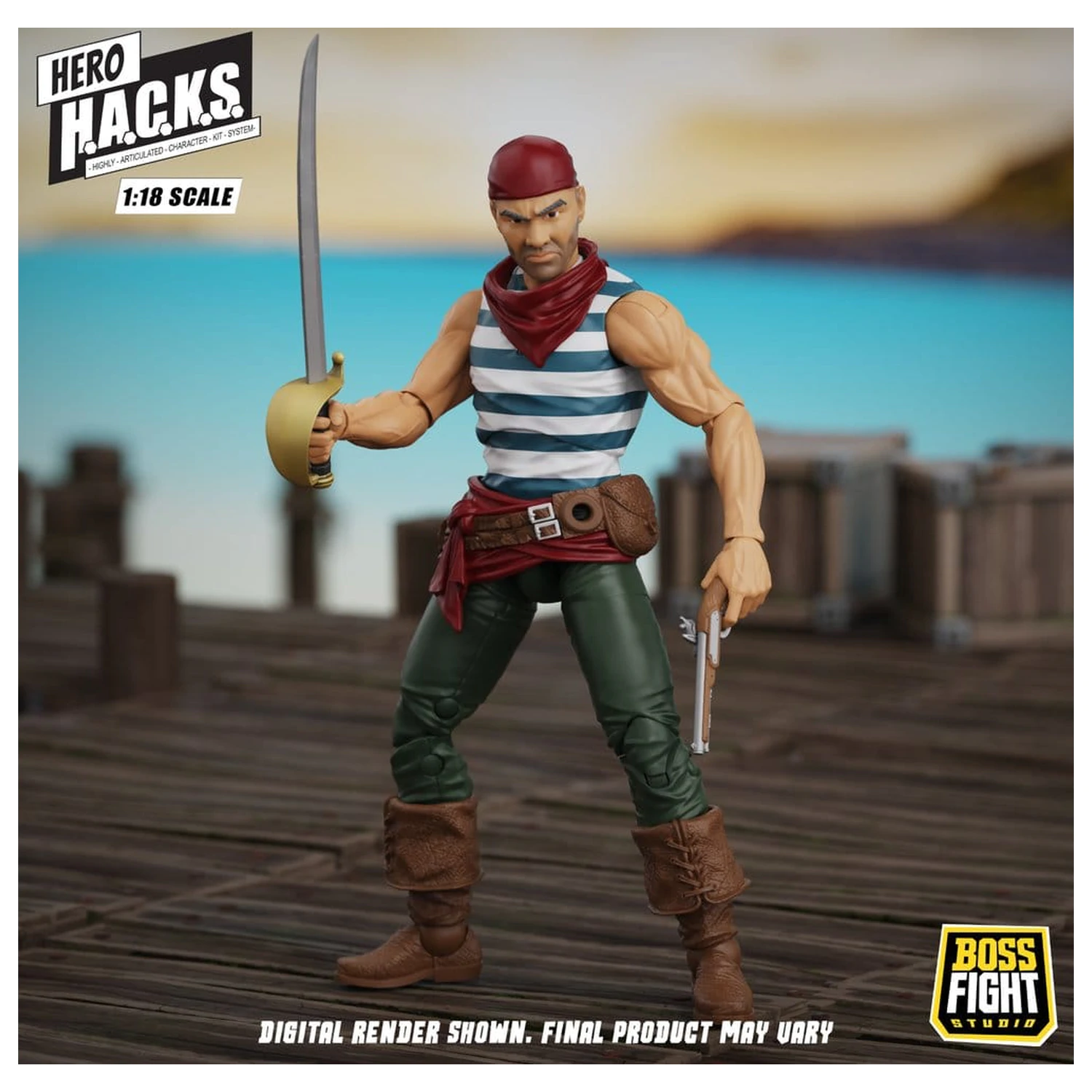 Hero H.A.C.K.S. Osnovna akcijska figura 1/18 Heroes and Villains Wave 1 Daniel Wright: Pirate Quartermaster fotografija izdelka