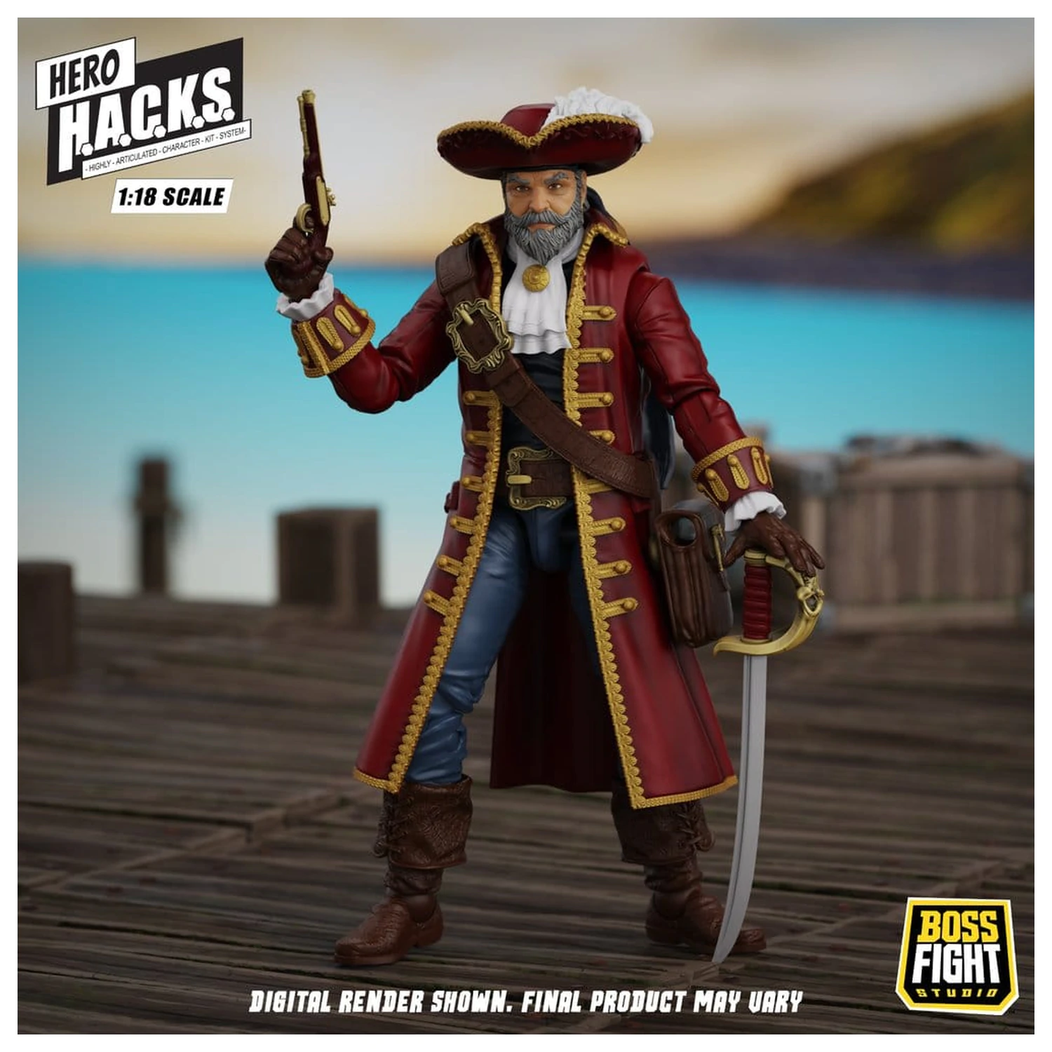Hero H.A.C.K.S. Osnovna akcijska figura 1/18 Heroes and Villains Wave 1 John Bradford: Captain of the Temporal Voyager fotografija izdelka