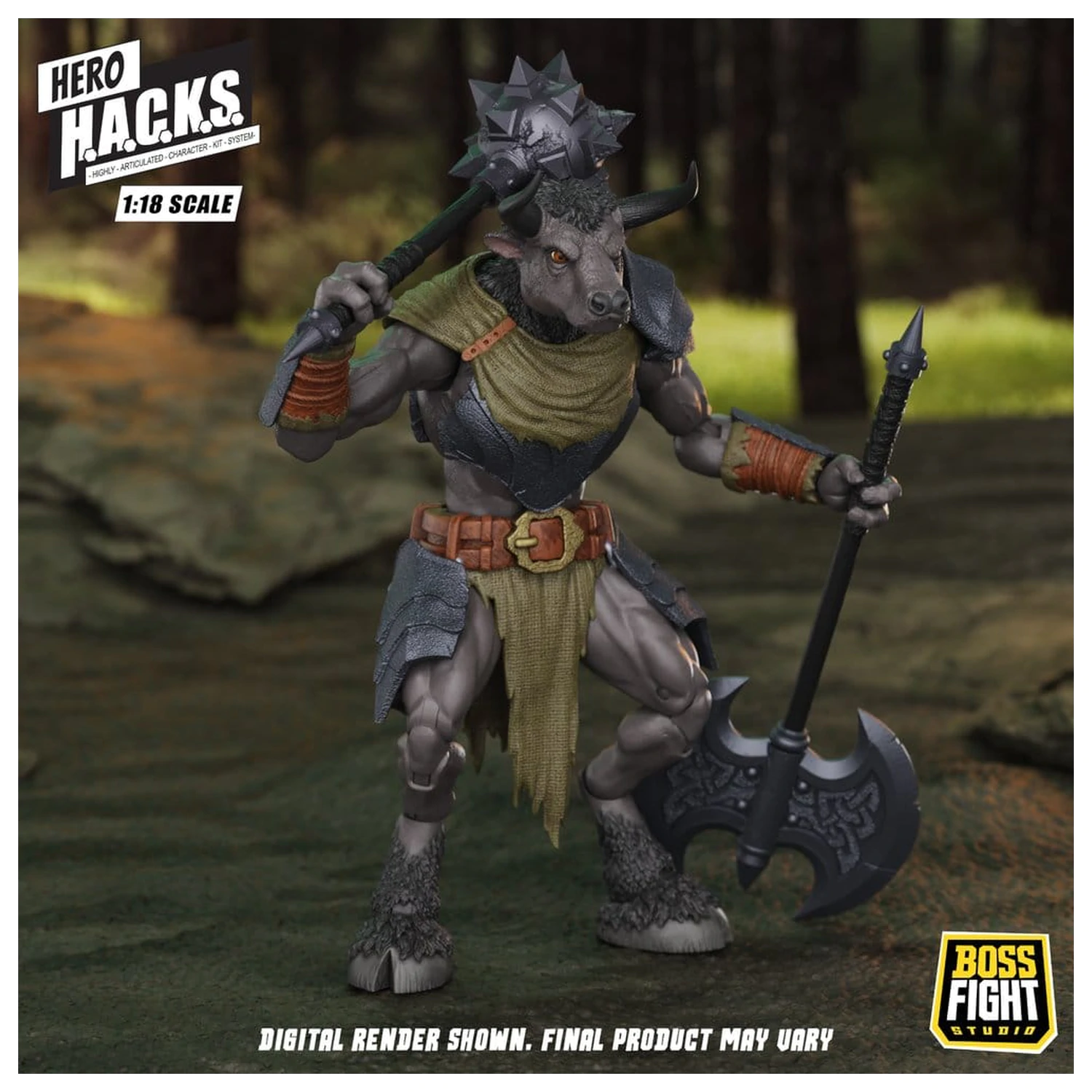Hero H.A.C.K.S. Osnovna akcijska figura 1/18 Heroes and Villains Wave 1 Minos Auroxos: Labyrinthian Warrior fotografija izdelka