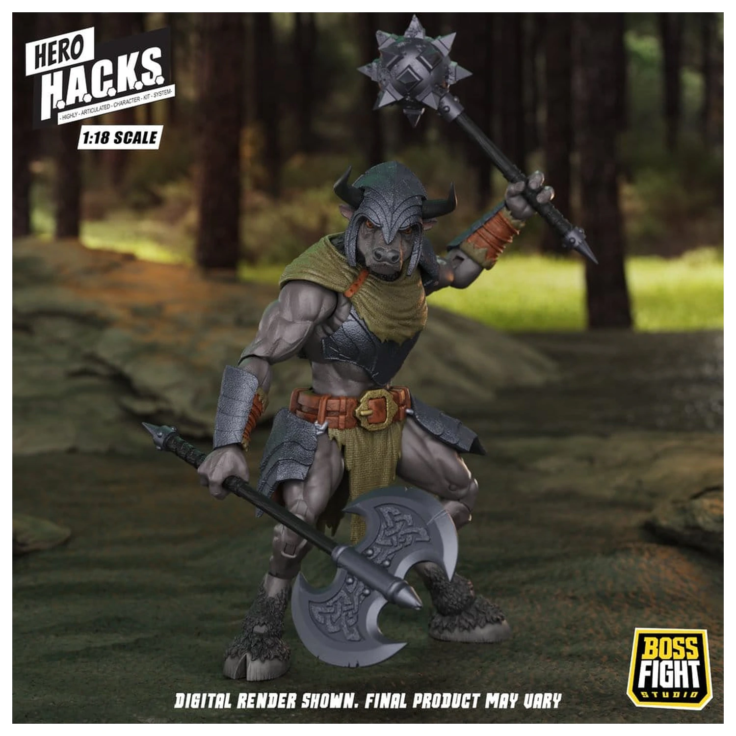 Hero H.A.C.K.S. Osnovna akcijska figura 1/18 Heroes and Villains Wave 1 Minos Auroxos: Labyrinthian Warrior fotografija izdelka